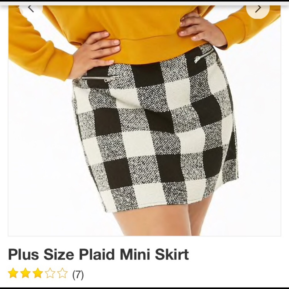 Plus size plaid mini (2x forever 21)